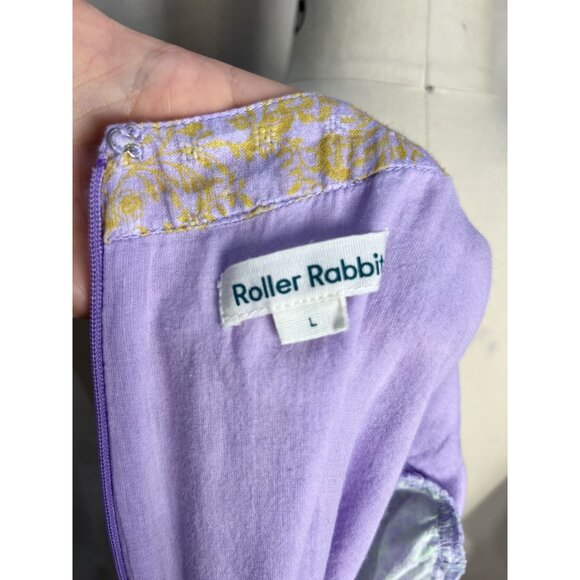 ROLLER RABBIT Ismay Naema Dress Sz L Pastel Colorblock - Picture 8 of 10